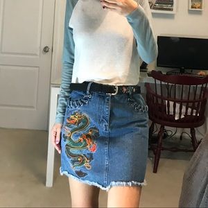 Fashion Nova Jean skirt